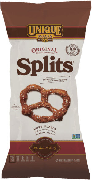 11oz bag of Unique Snacks Original Splits
