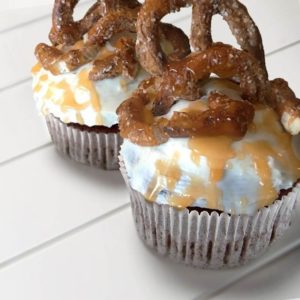 “Splits” Chocolate Caramel Cupcake